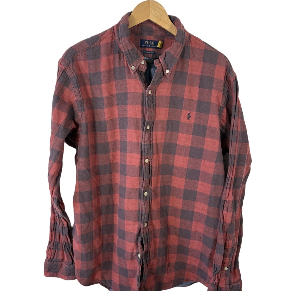 Polo Ralph Lauren XXL Classic Fit Indigo Plaid Button-Down Shirt